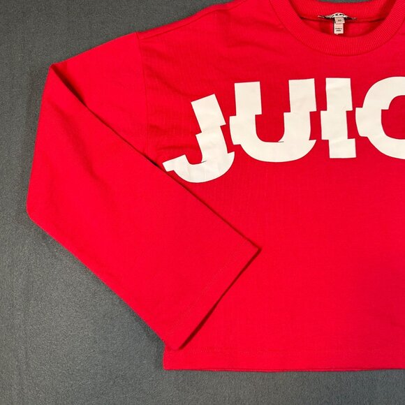 Juicy Couture Girls 10 Long Sleeve Logo Oversized‎ Cropped Pullover Shirt NWT - Picture 2 of 10